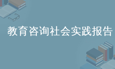 教育咨询社会实践报告